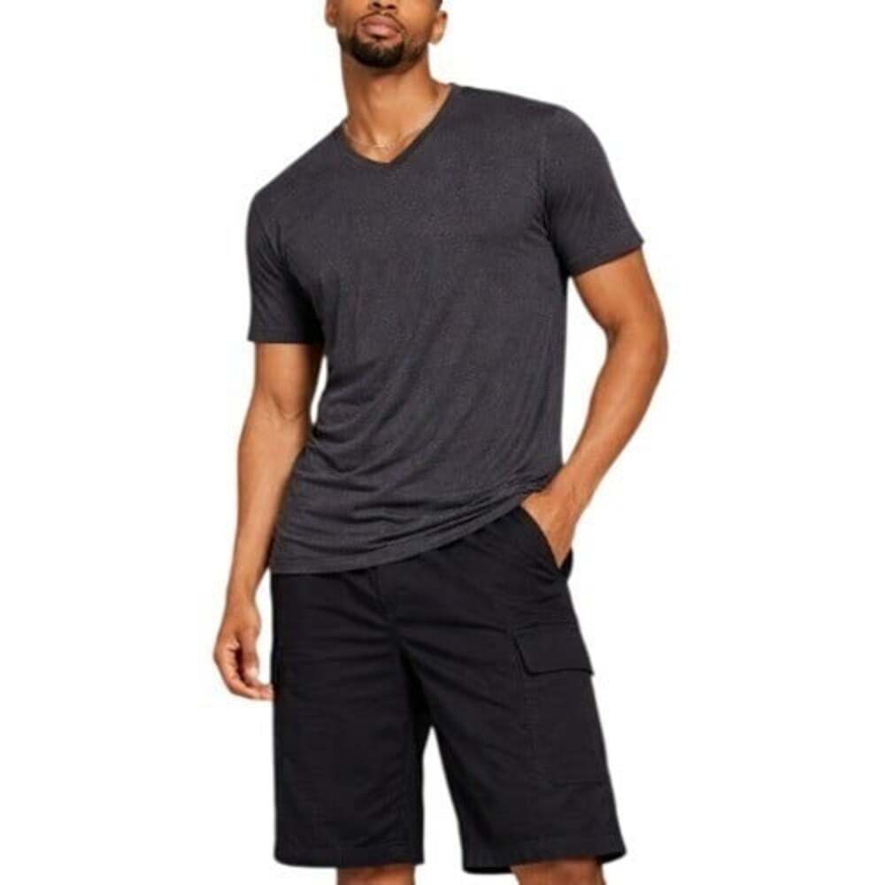 Unbound Merino Men's Black 100% Merino Wool V-Neck T-Shirt Size L